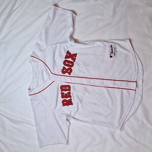 Vintage Majestic Jersey Men's Red and White